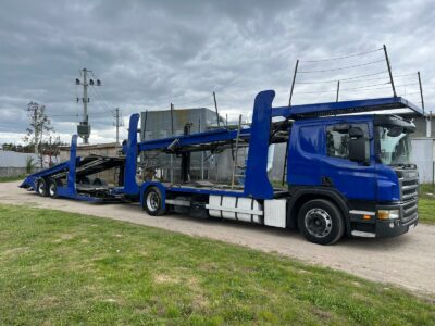 Scania P380 laweta, lora, 10 aut