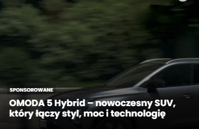 OMODA 5 Hybrid – nowoczesny SUV, który łączy styl, moc i technologię